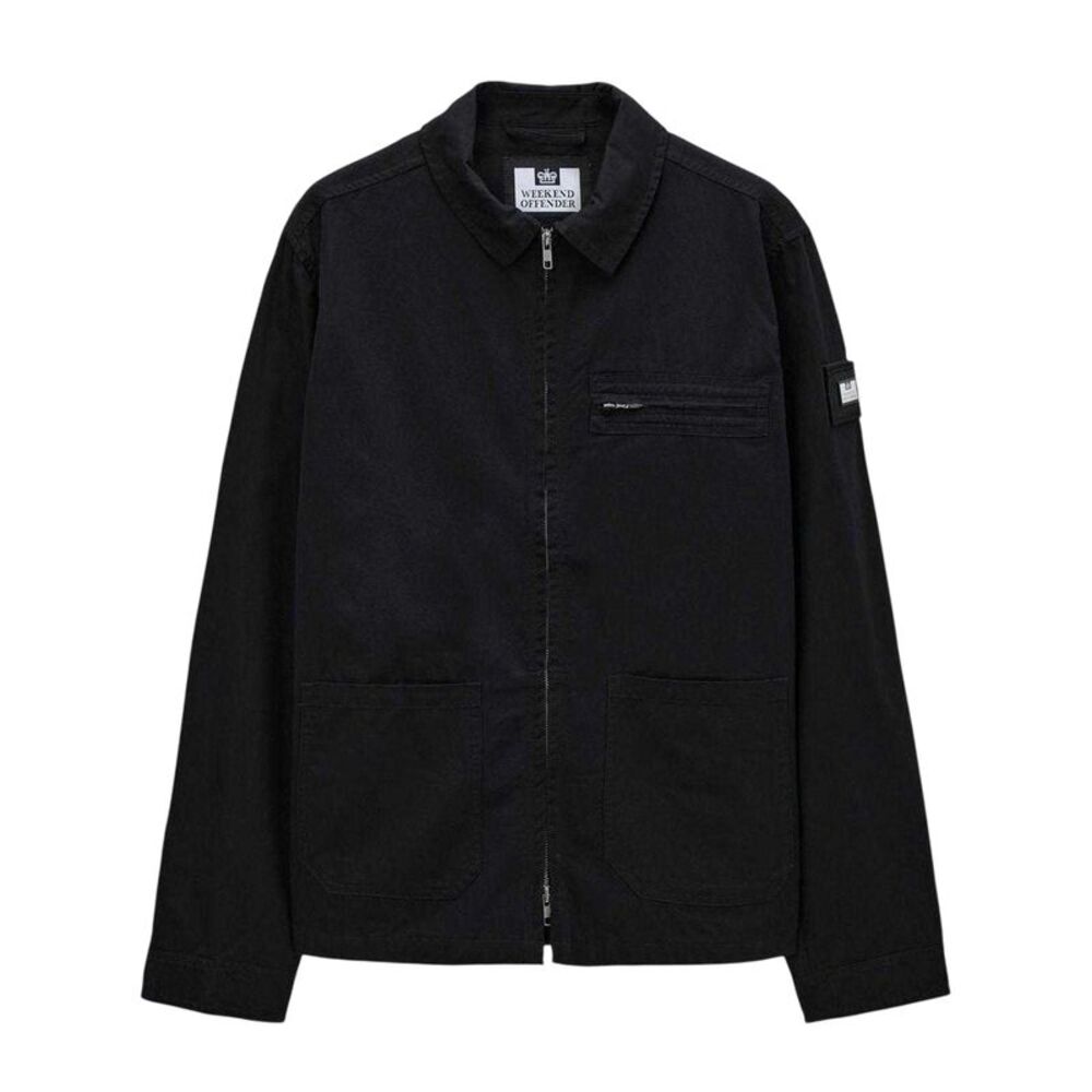 Weekend Offender Mens Cotton Overshirt / Black